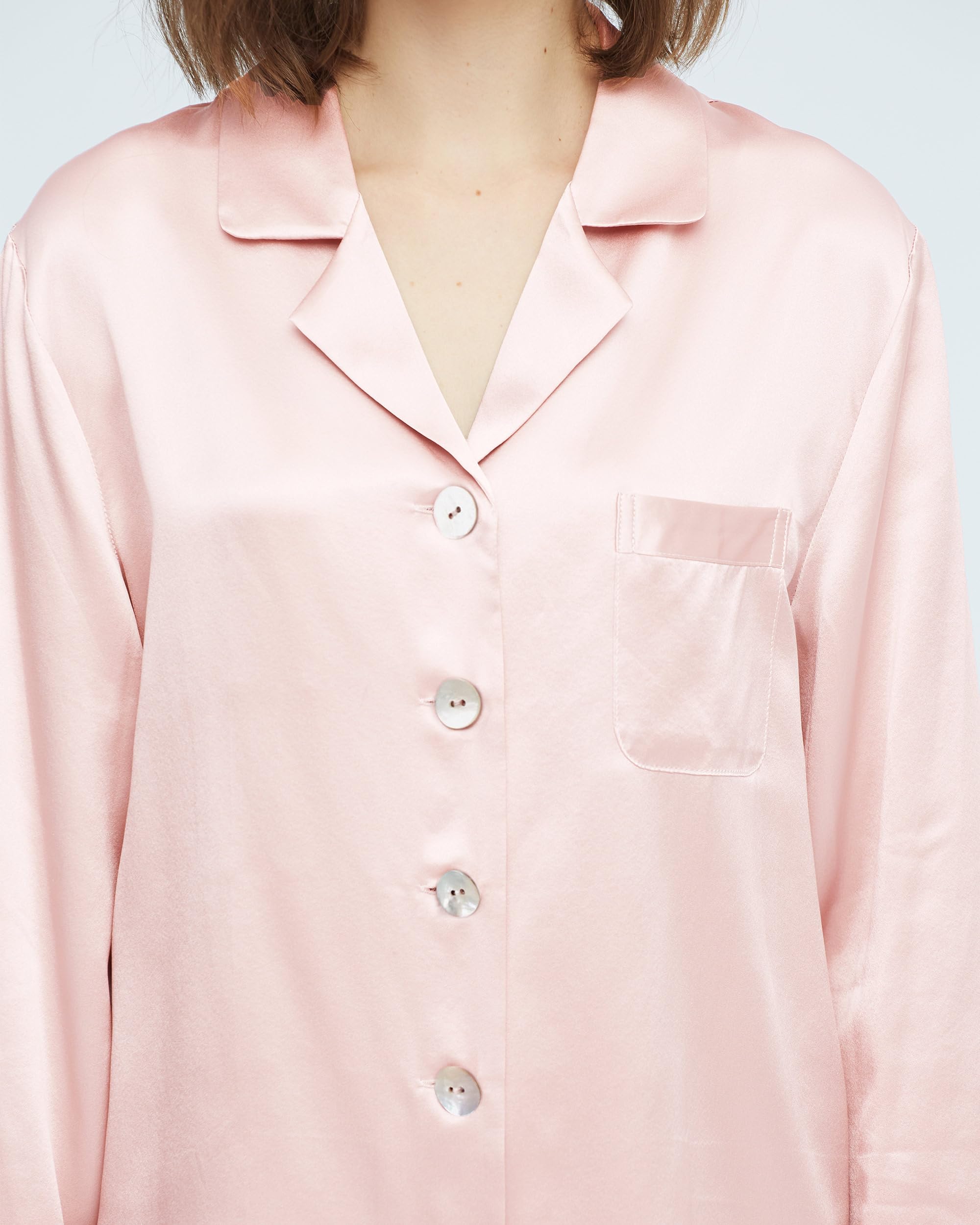Luxury 100% Mulberry Silk Pajamas for Women - 22 Momme Pure Long Sleeve Full Length Silk Nightwear | Soft & Breathable Sleepwear for Comfortable Nights, Perfect Gift for Mother's Day & Anniversary