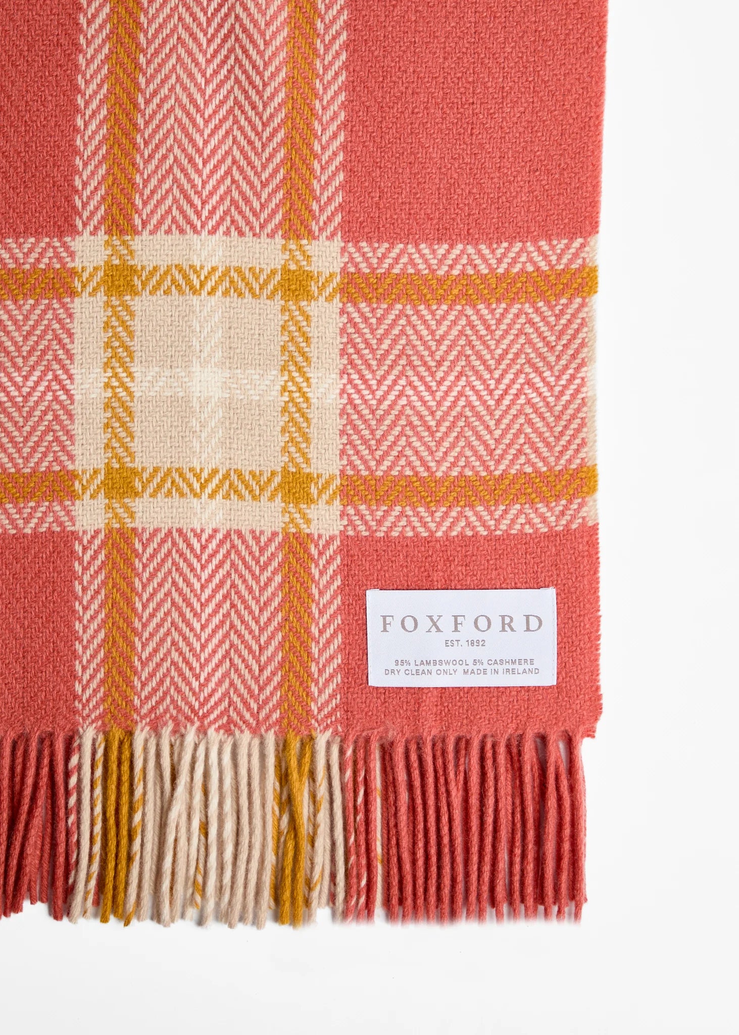Premium Foxford Cashmere & Lambswool Throw Blanket - Soft Luxurious Macha Green Wrap for Sofa, Bed & Travel - Cozy Winter Gift for Women & Men