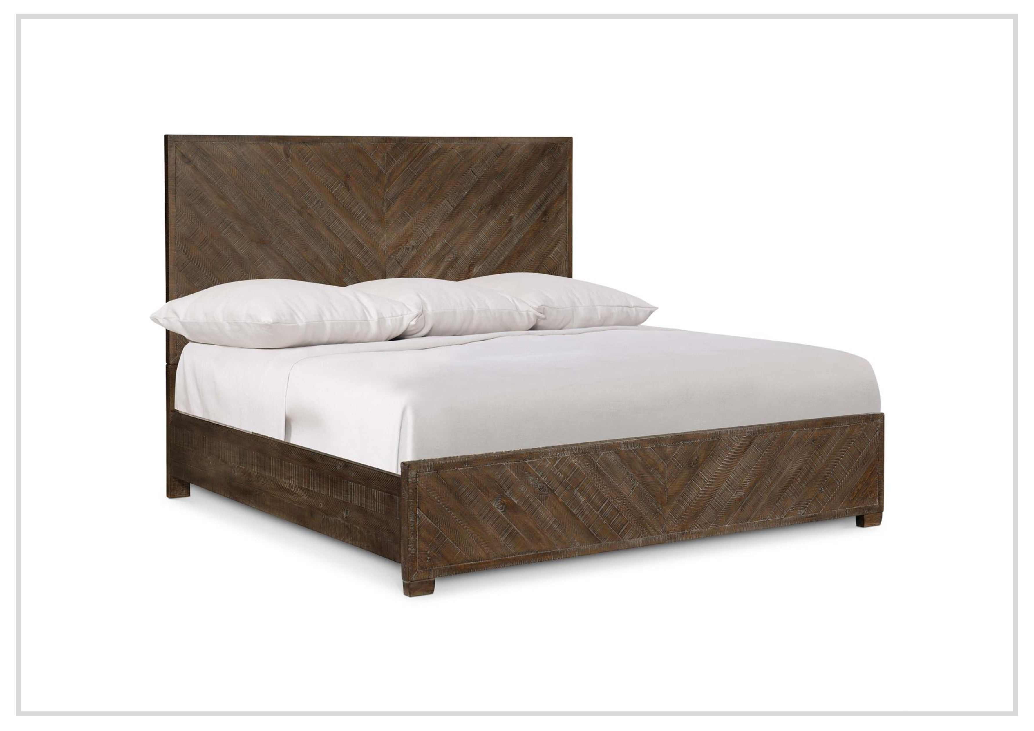 Bernhardt Logan Square Fuller Panel Bed in Sable Brown - King/Queen Size Solid Wood Bed Frame for Master Bedroom | Luxury Bedroom Furniture for Home Decor