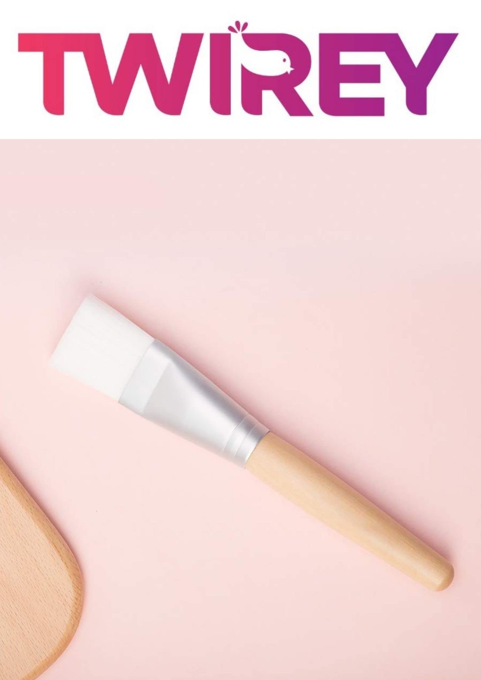 TWIREY Soft Bristle Face Mask & Bleach Application Brush - Gentle Cosmetic Tool for Women (1-Pack, Multicolor) | Perfect for Salon Treatments & At-Home Skincare Routines