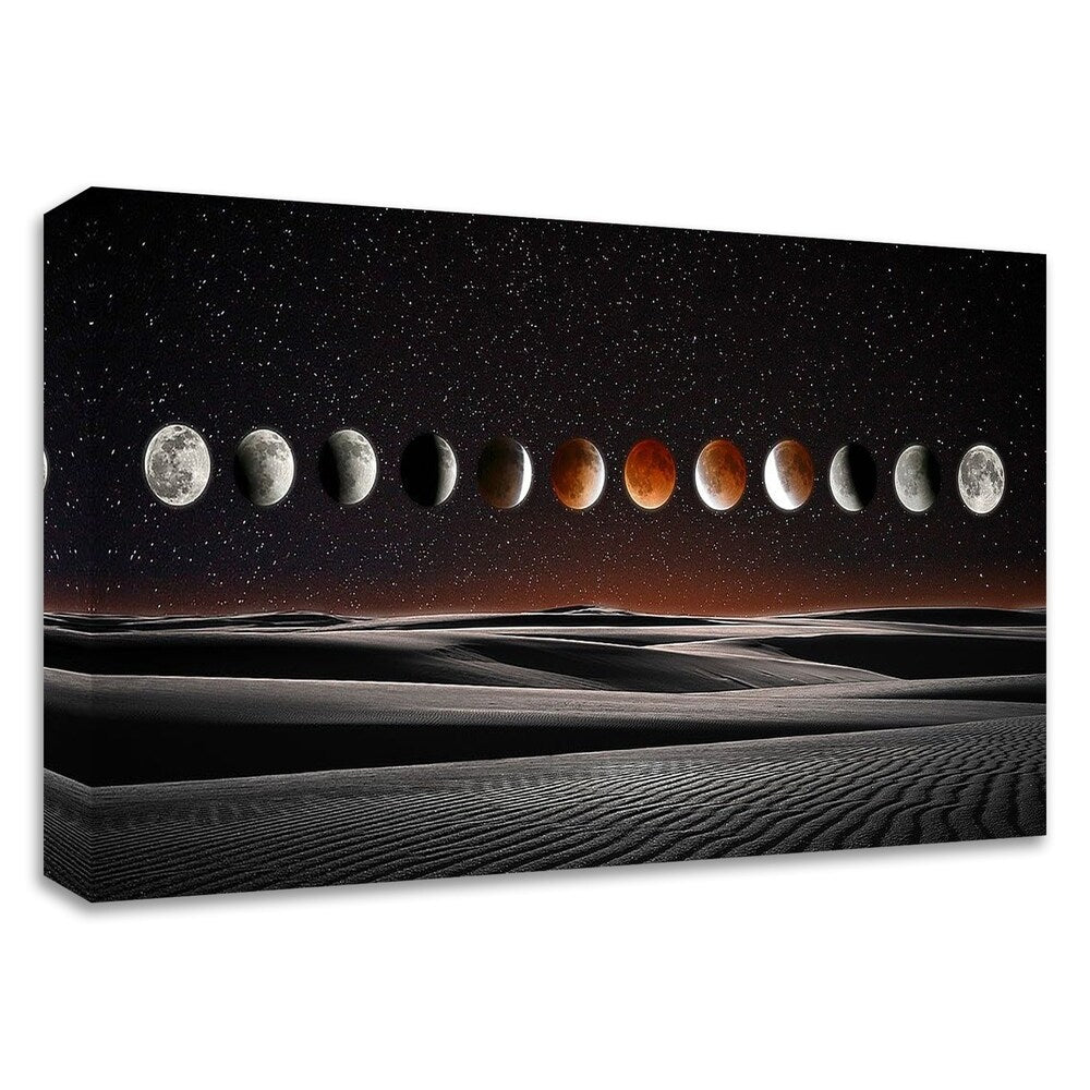 Blood Moon Eclipse Art Print by Dale O'Dell - Premium Canvas Wall Decor - Ready to Hang - Perfect for Living Room, Bedroom & Office Decor
