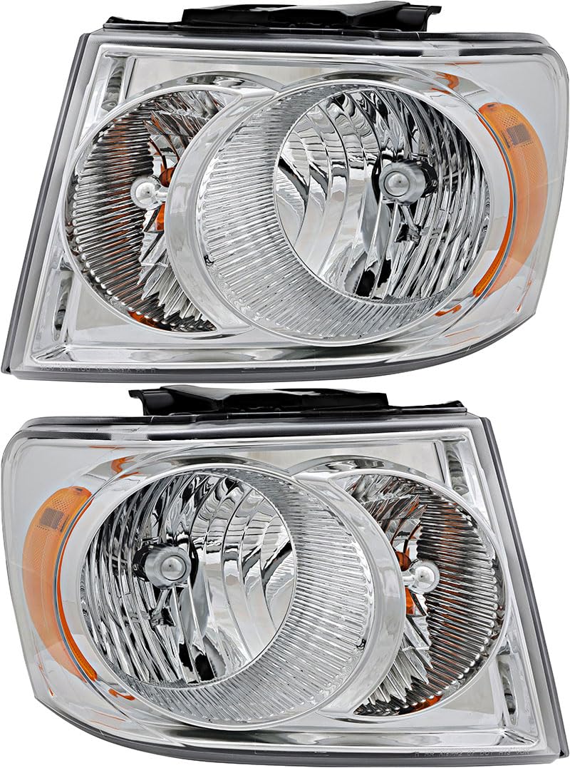 Dodge Durango Headlights Replacement Set - Compatible with 2007 2008 2009 Models - Halogen Driver & Passenger Side Lamps - Perfect for Night Driving & Foggy Conditions