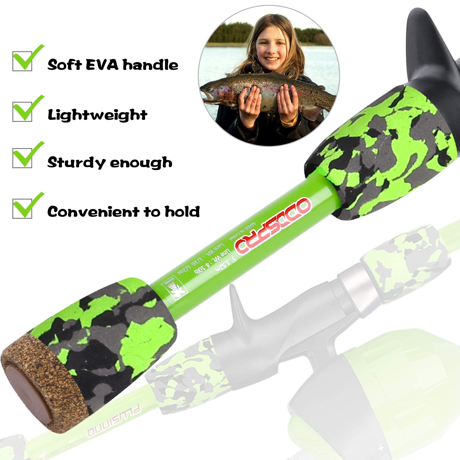 ODDSPRO Kids Fishing Pole Pink - Telescopic Fishing Rod and Reel Combo Kit with Tackle Box | Portable Spincast Fishing Gear for Girls & Youth | Perfect for Outdoor Camping, Beach Trips & Family Bonding