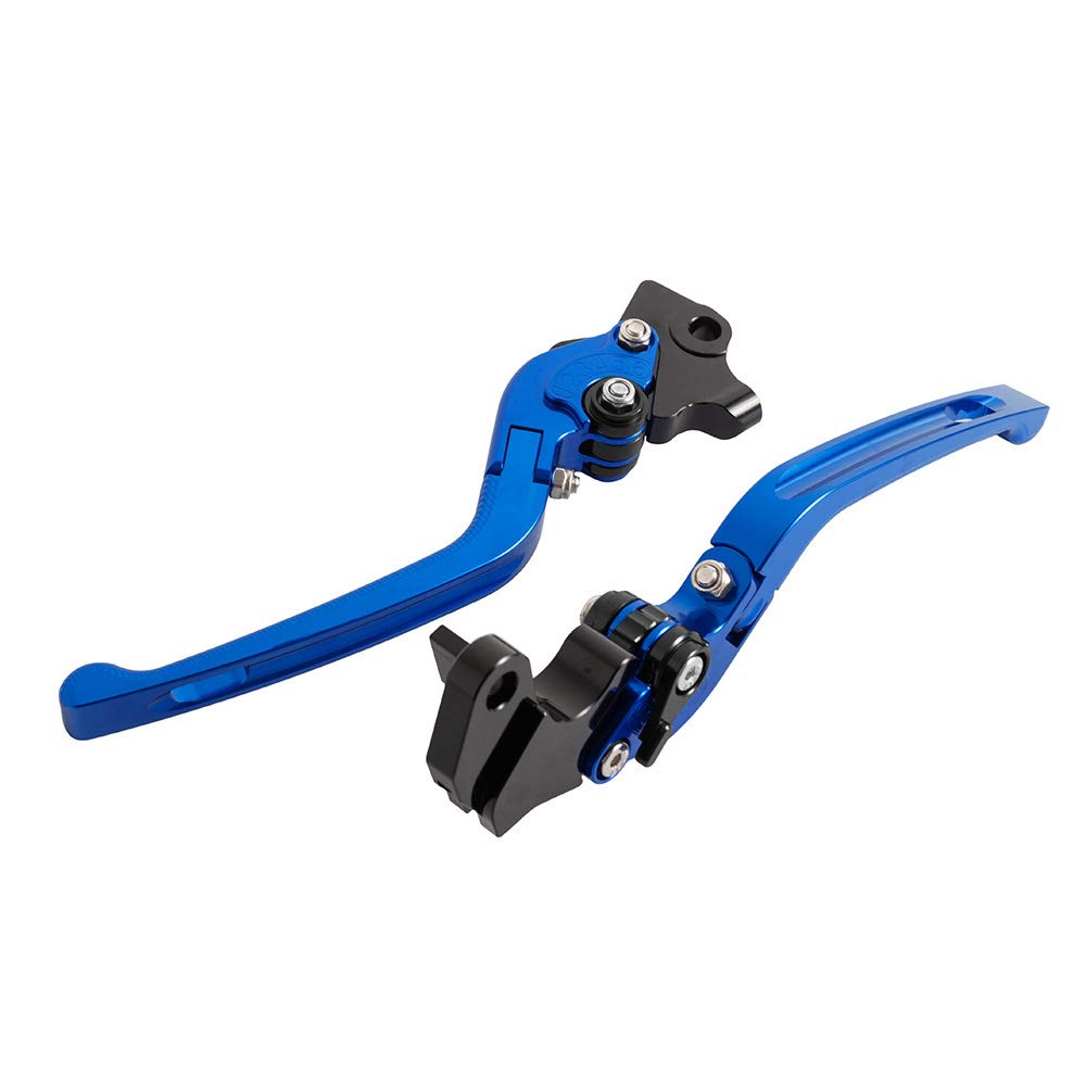 Yamaha YZF R3 2015-2018 & MT03 2015-2018 3D Motorcycle Brake Clutch Handle Lever - CNC Aluminum Alloy Accessories (Blue) - Perfect for Racing, Street Riding and Custom Bike Upgrades