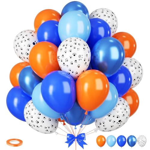 Metallic Blue Orange White