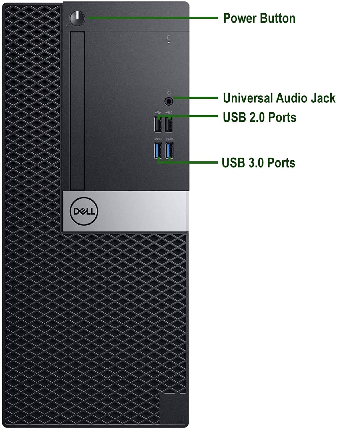 Refurbished Dell OptiPlex 7040 Tower Desktop PC - Intel Core i5-6500 3.2GHz, 8GB RAM, 128GB SSD + 500GB HDD, AMD Radeon RX-550 4GB Graphics, WiFi, Windows 10 | Ideal for Home Office, Business Workstations & Gaming Setups