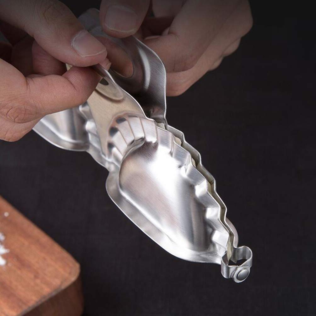 Premium Stainless Steel Dough Press - Pasta, Empanada, Pierogi & Dumpling Maker with 5 Interchangeable Molds | Heavy Duty Pastry Cutter for Homemade Pierogies, Dumplings, Pies & More | Perfect for Italian, Polish & Asian Cuisine | Ideal for Home Cooks & Professional Chefs