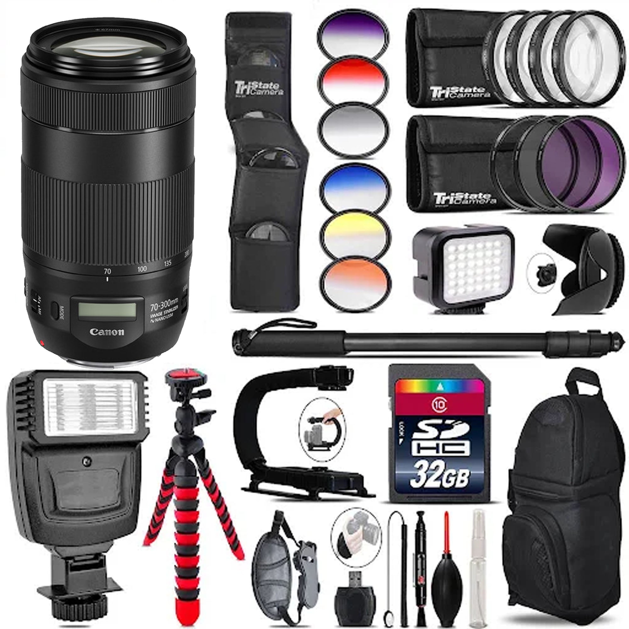 Canon EF 70-300mm f/4-5.6 IS II USM Telephoto Zoom Lens Kit with Hood, Case & Accessories - Perfect for Wildlife, Sports & Travel Photography