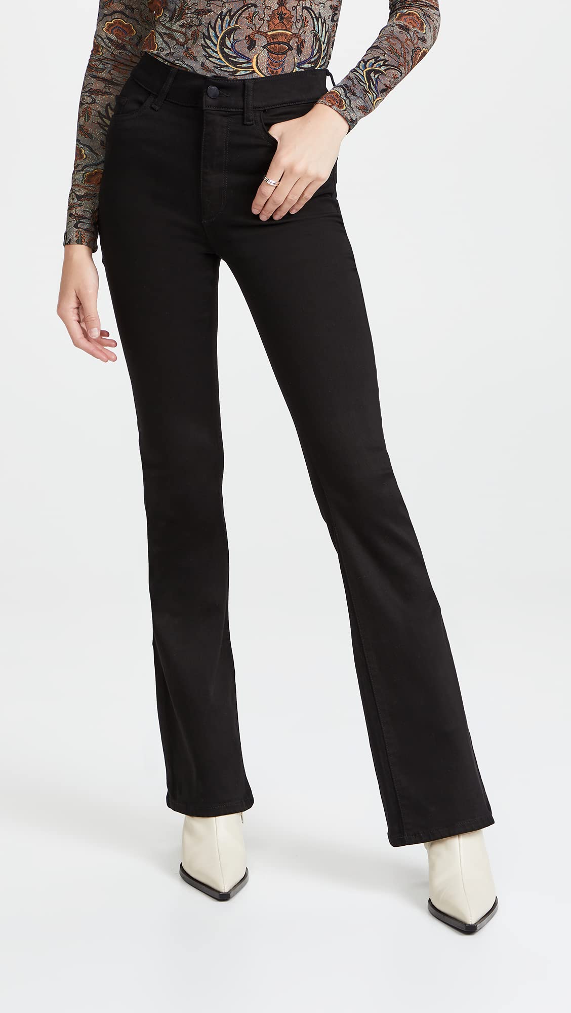 DL1961 Women's Bridget Mid Rise Bootcut Jeans - Stretch Denim Pants for Casual Wear & Everyday Comfort | Perfect for Work, Weekend Outings & Date Nights
