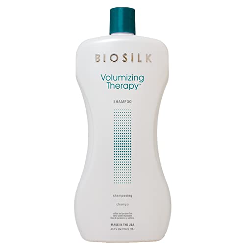 BioSilk Volumizing Therapy Shampoo 34oz - Sulfate & Paraben Free for Thicker, Fuller Hair - Perfect for Daily Use & Salon-Quality Results at Home