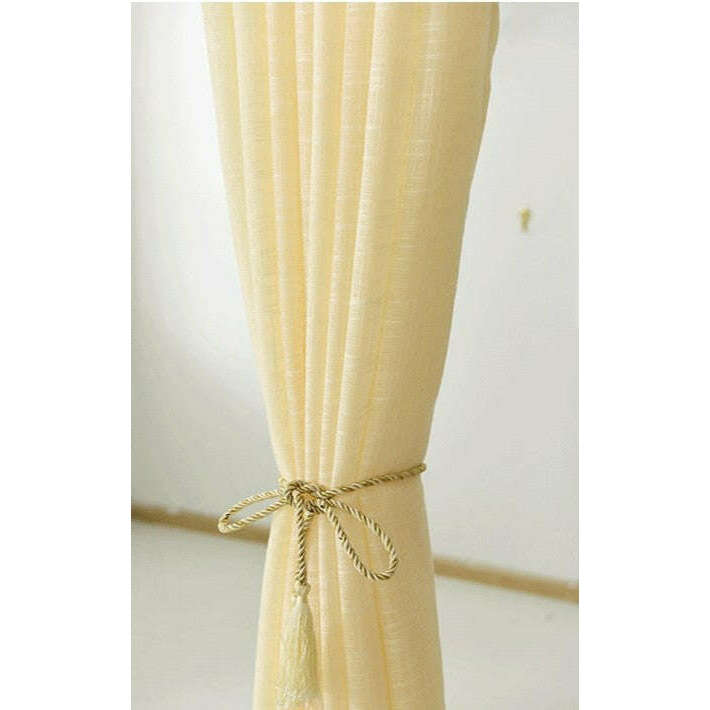 Rémy Linen Semi Sheer Curtains - Ivory White Light Filtering Window Drapes for Living Room & Bedroom Blackout Privacy