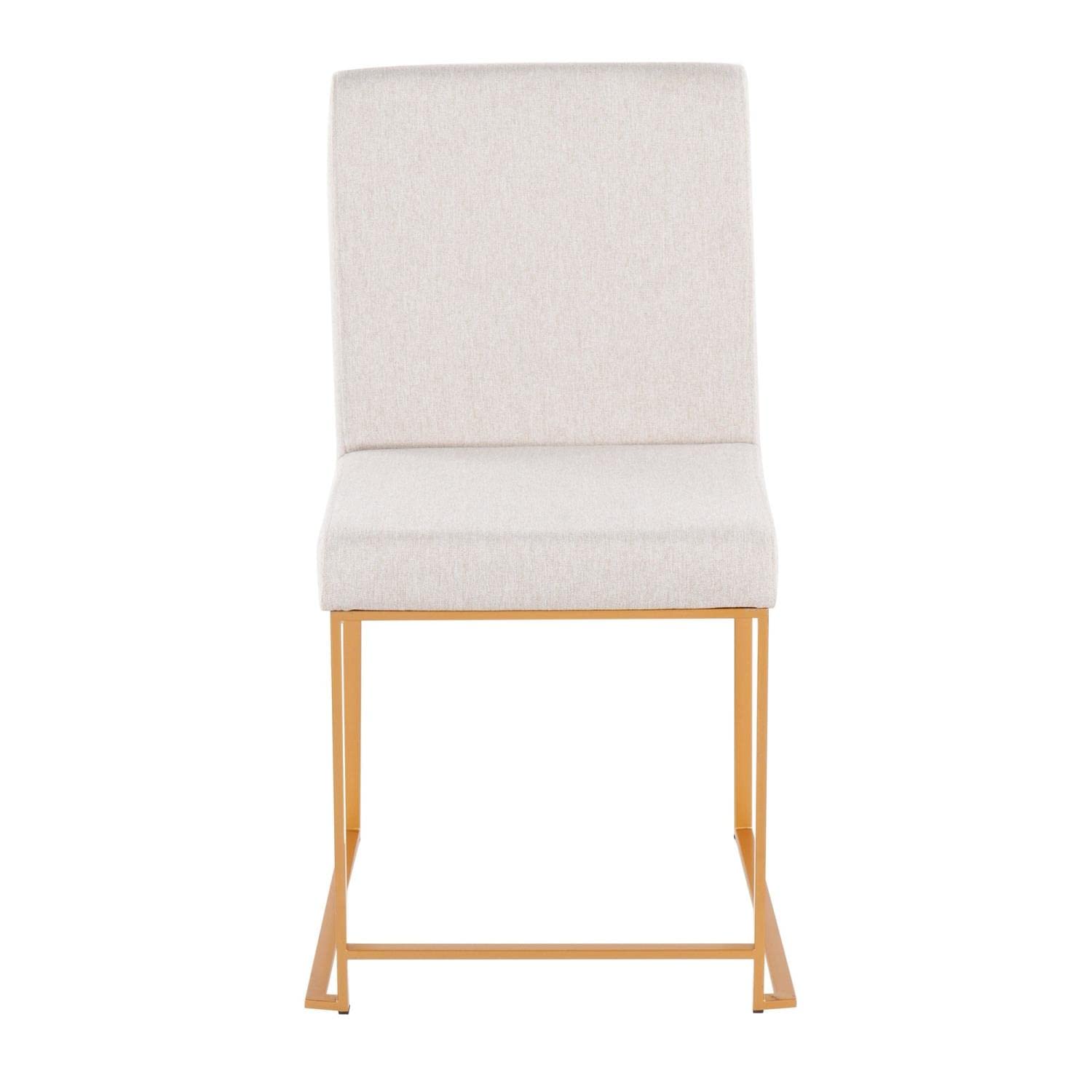 LumiSource High Back Fuji Dining Chair - Set of 2 Modern Upholstered Kitchen Chairs for Dining Table | Comfortable Contemporary Seating for Restaurants, Home Kitchen & Dining Room