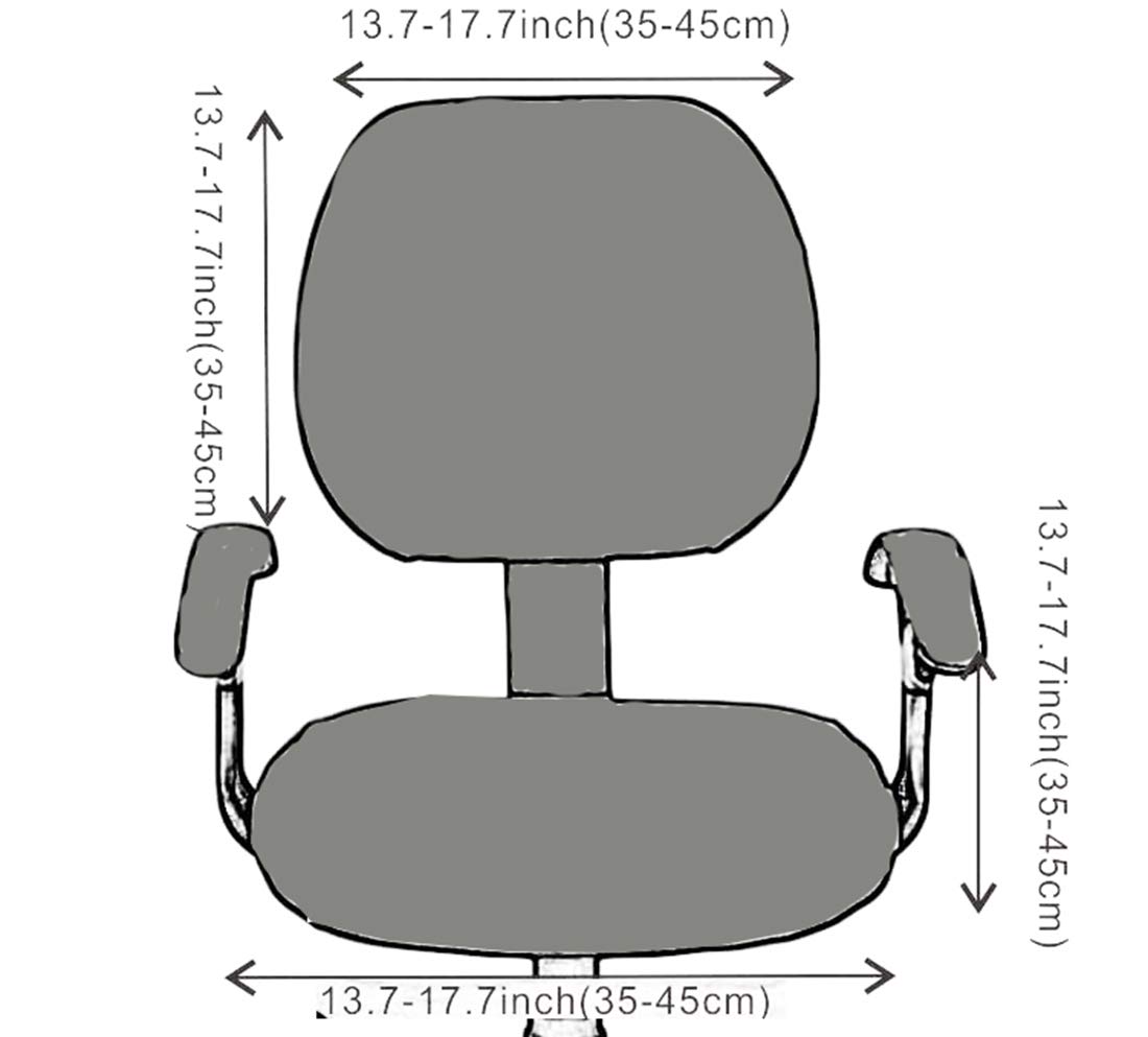 XNN Universal Stretchable Computer Office Chair Cover - Protective Slipcover for Rotating Chairs, Home & Office Use (Black) - Perfect for Desk Chairs, Gaming Chairs, and Conference Room Seating