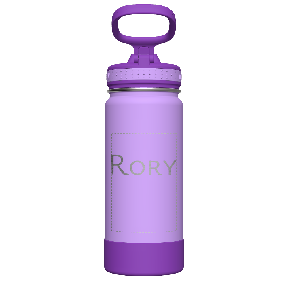 Customized Active Kids Water Bottle with Straw Lid - Leakproof & BPA-Free Sports Water Bottle for School, Outdoor Play & Travel