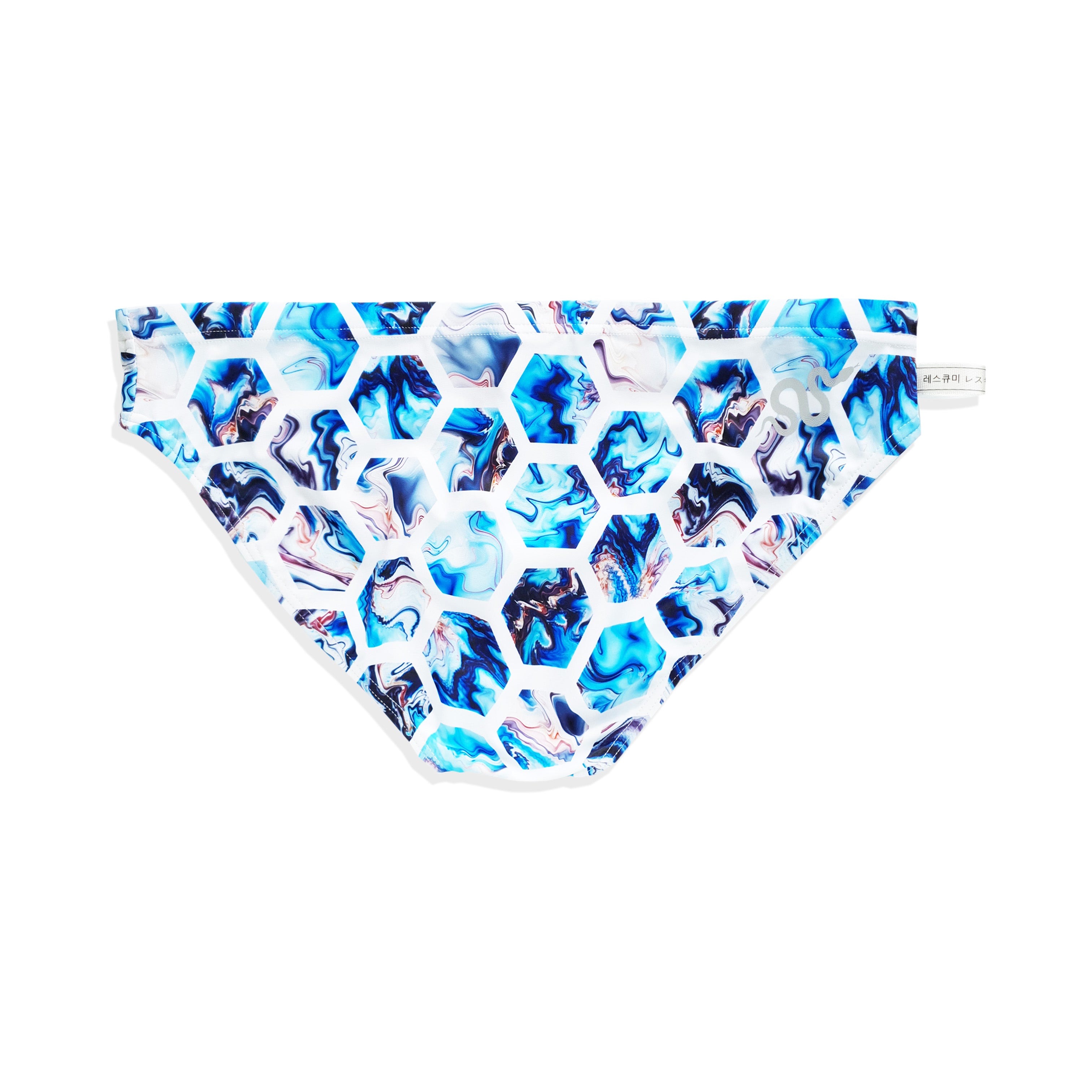 Hexagon Ocean Pattern Non-Slip Bath Mat - Water Absorbent Shower Rug for Bathroom, Kitchen, and Poolside Use