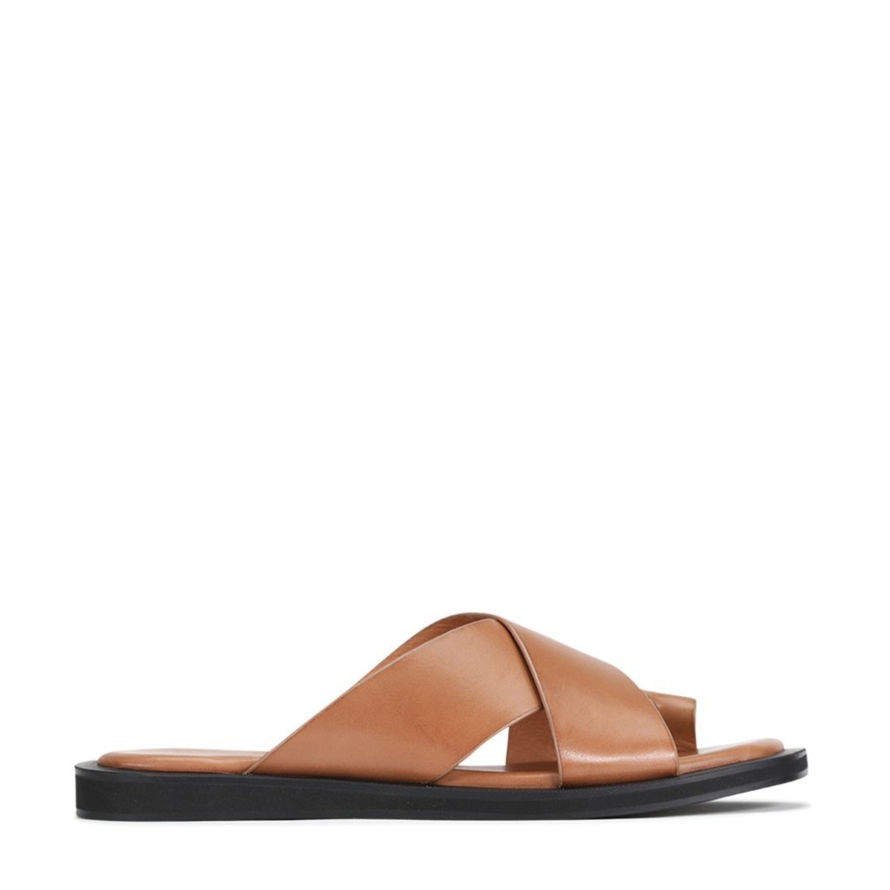 MISHK Women's Crossover Sandals - Comfortable Leather Straps Summer Casual Shoes for Walking, Beach, Vacation & Outdoor Activities
