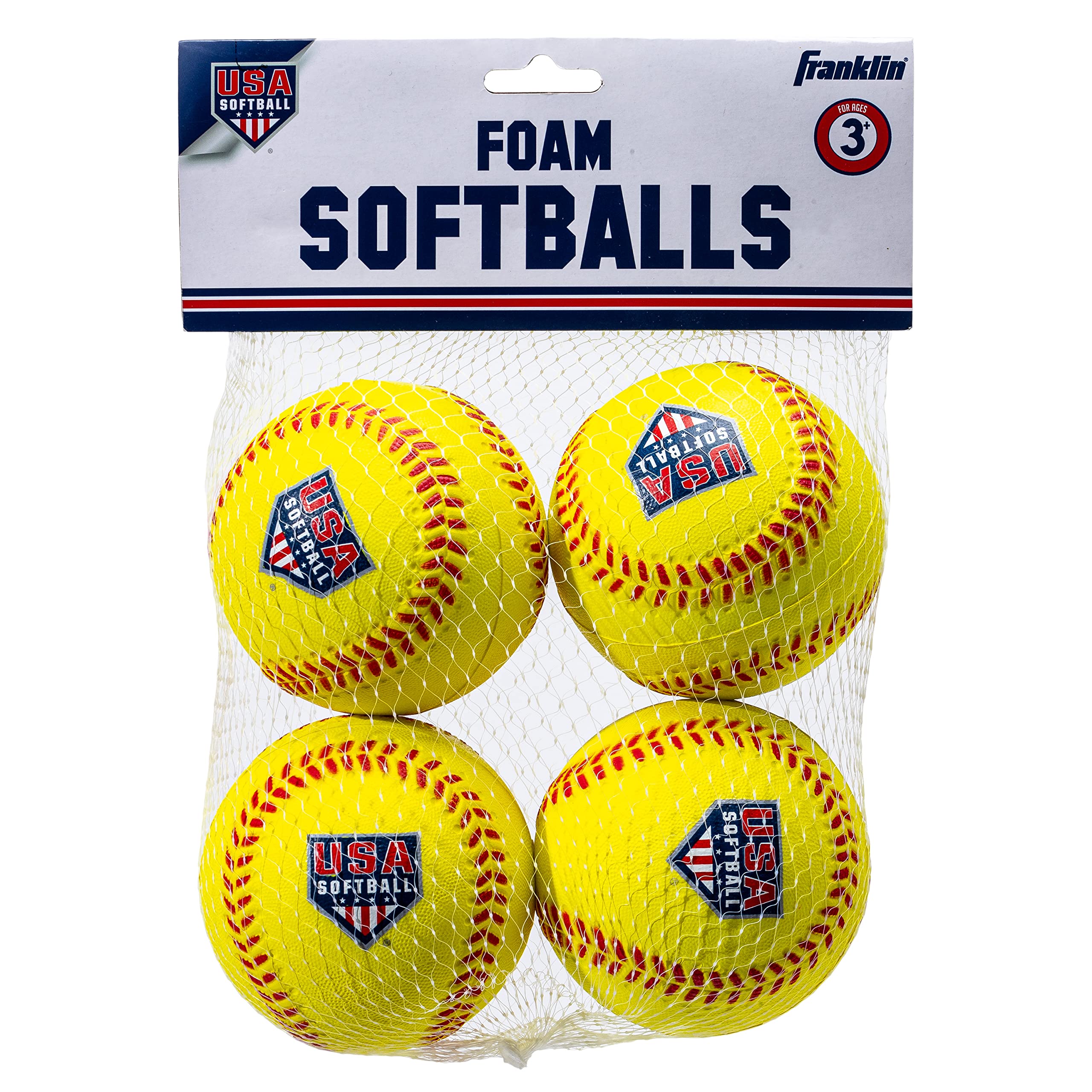 Franklin Sports Oversized Foam Baseballs - Soft Foam Practice Balls for Kids & Beginners - Perfect for Backyard Training, T-Ball, and Indoor Games