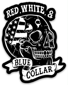 RWBC Skull Sticker - Waterproof Vinyl Decal for Laptops, Cars, Helmets & DIY Projects - Gothic Punk Rock Aesthetic Decor