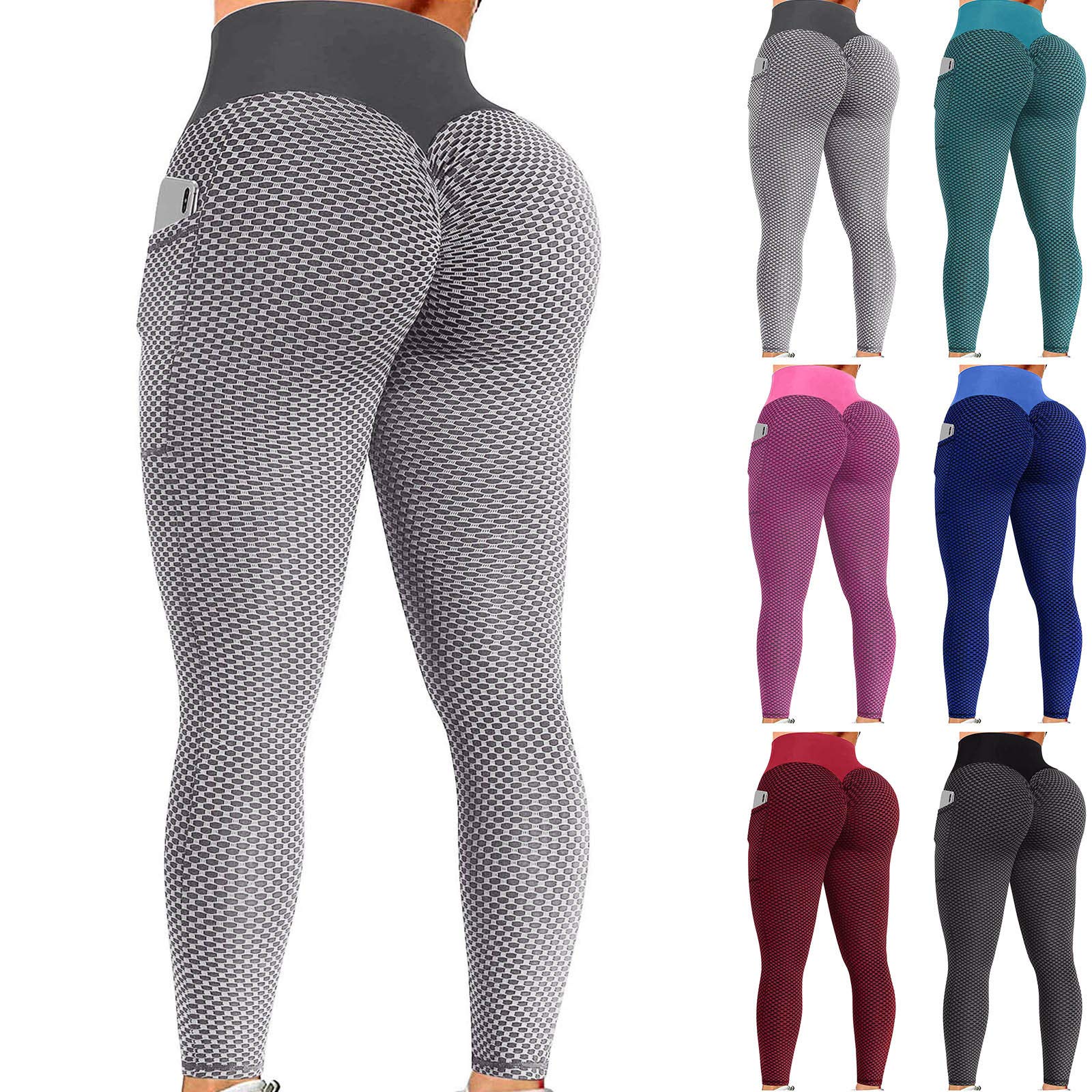 POLLYANNA KEONG TikTok Leggings for Women - Booty Lifting Yoga Pants with Pockets, High Waisted Workout Leggings for Gym, Running & Casual Wear