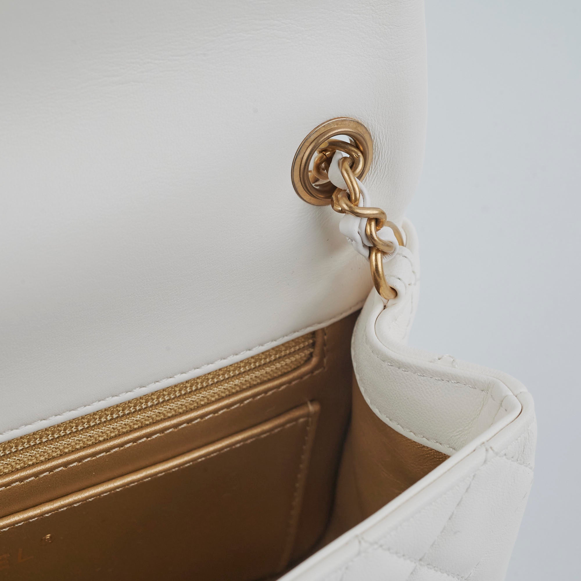 Chanel Pearl Crush Mini Rectangular Bag in White | Luxury Designer Crossbody Purse for Women | Perfect for Parties, Weddings & Evening Events
