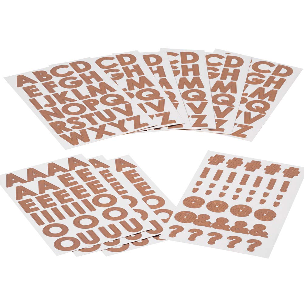 Andaz Press 277 Rose Gold Letter Stickers - 1 Inch Foil Alphabet Labels for Wedding Decor, Kids Birthday Party, Classroom Supplies, Scrapbooking & Graduation Cap Decoration | Perfect for DIY Crafts, Gift Wrapping & Home Decor Projects