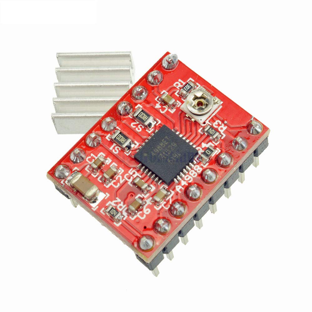 5Pcs A4988 Stepper Motor Driver Board Module with Heatsink - Compatible with Arduino, Reprap, and 3D Printers - Perfect for DIY Robotics, CNC Machines, and 3D Printing Projects