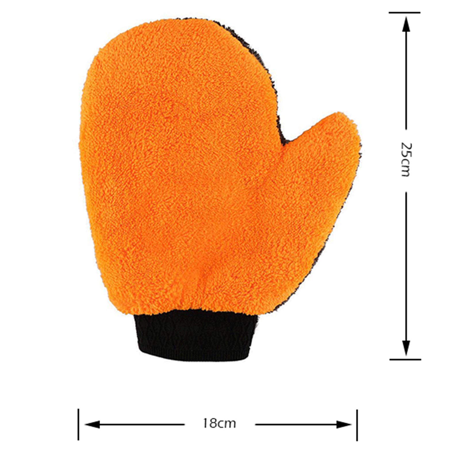 1Pc Thick Microfiber Car Wash Gloves - Strong Absorbent Brush for Car & Motorcycle Cleaning, Detailing Tool Towel for Effortless Vehicle Maintenance