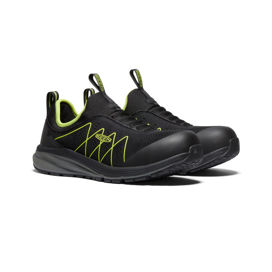 Men's Vista Energy Shift Carbon Toe Work Boots - Black/Evening Primrose | Slip Resistant Safety Shoes for Construction & Outdoor Work