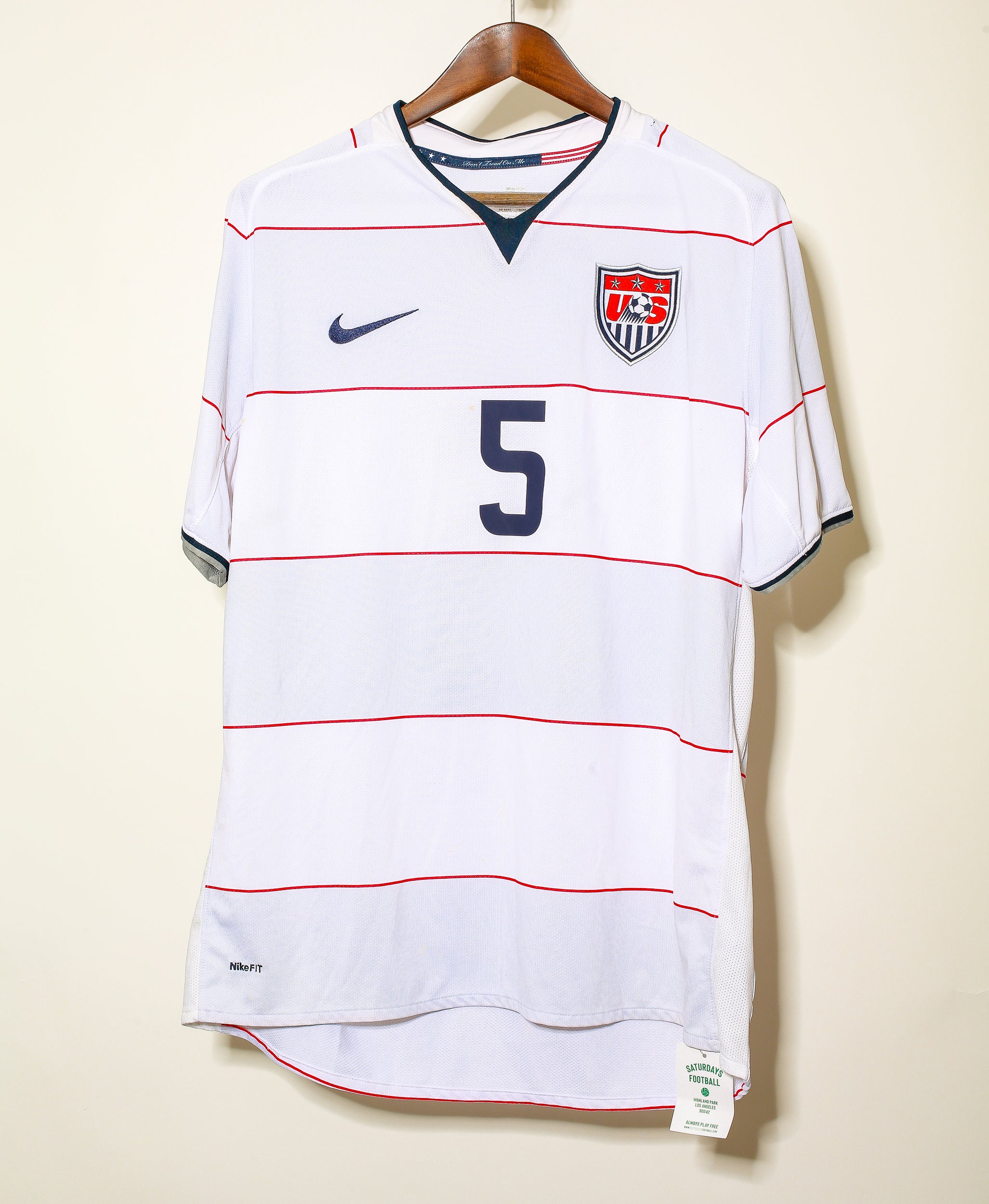 2008 USMNT Home Jersey #5 Onyewu - Authentic Soccer Shirt Size XL - Perfect for Matchdays & Fan Collections