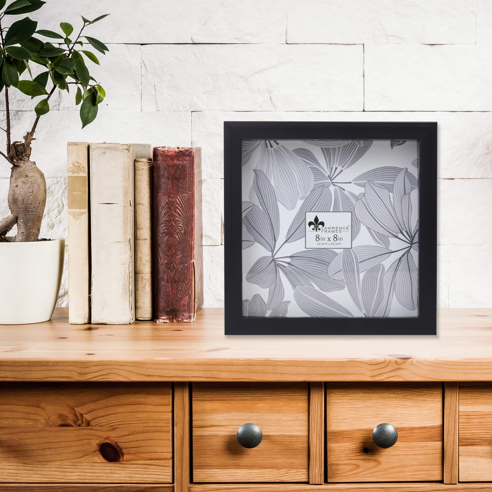 Lawrence Frames 785088 8x8 Inch Black Shadow Box Frame - Perfect for Displaying Memorabilia, Photos, and Collectibles in Home or Office Decor
