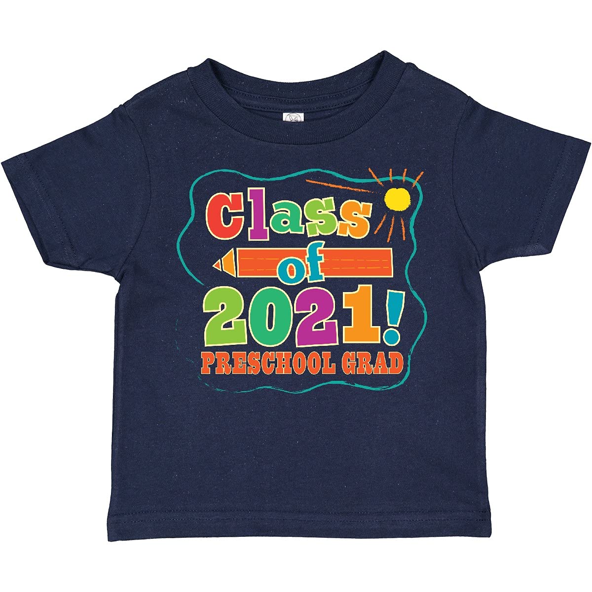 Inktastic Class of 2021 Preschool Graduation Toddler T-Shirt - Cute Toddler Graduation Outfit for Boys & Girls - Perfect for Preschool Ceremonies, Photo Shoots & Celebrations