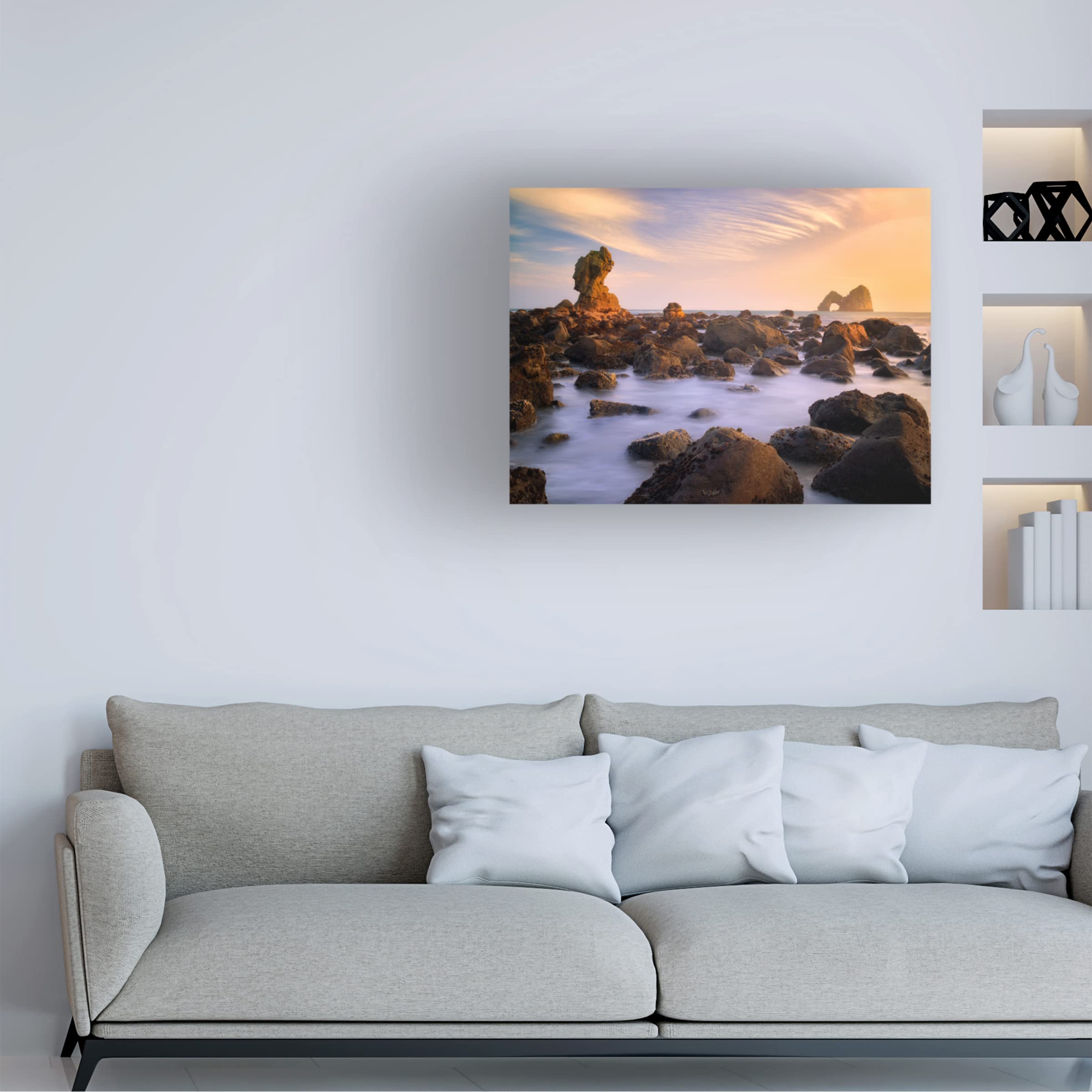 Rocky Coastline 5 Canvas Wall Art by Dennis Frates - Stunning Ocean Landscape Painting for Living Room, Bedroom & Office Decor