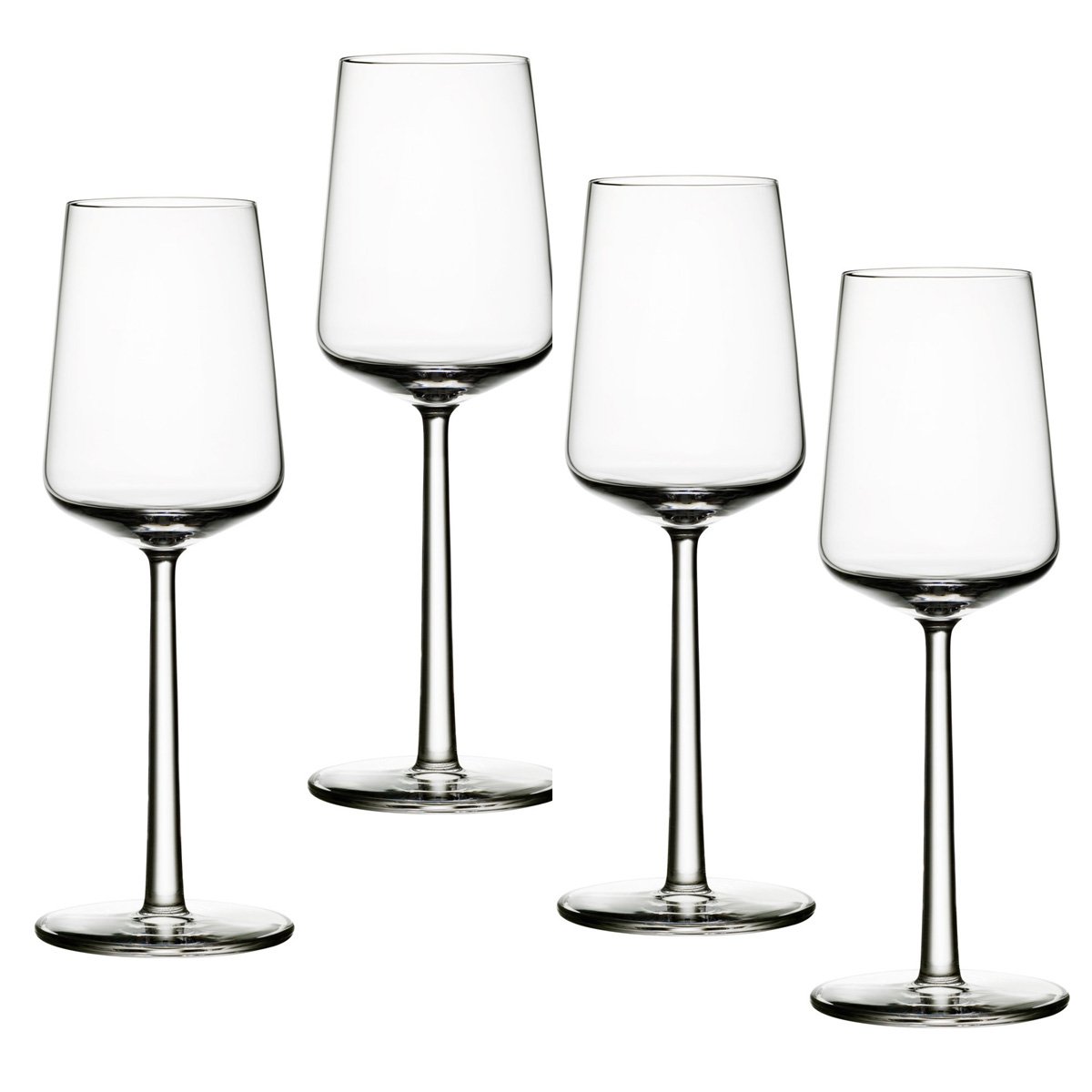 Iittala Essence White Wine Glasses Set of 4 - Premium Crystal Clear Stemware for Chardonnay, Sauvignon Blanc & Dessert Wines - Perfect for Dinner Parties, Weddings & Romantic Date Nights