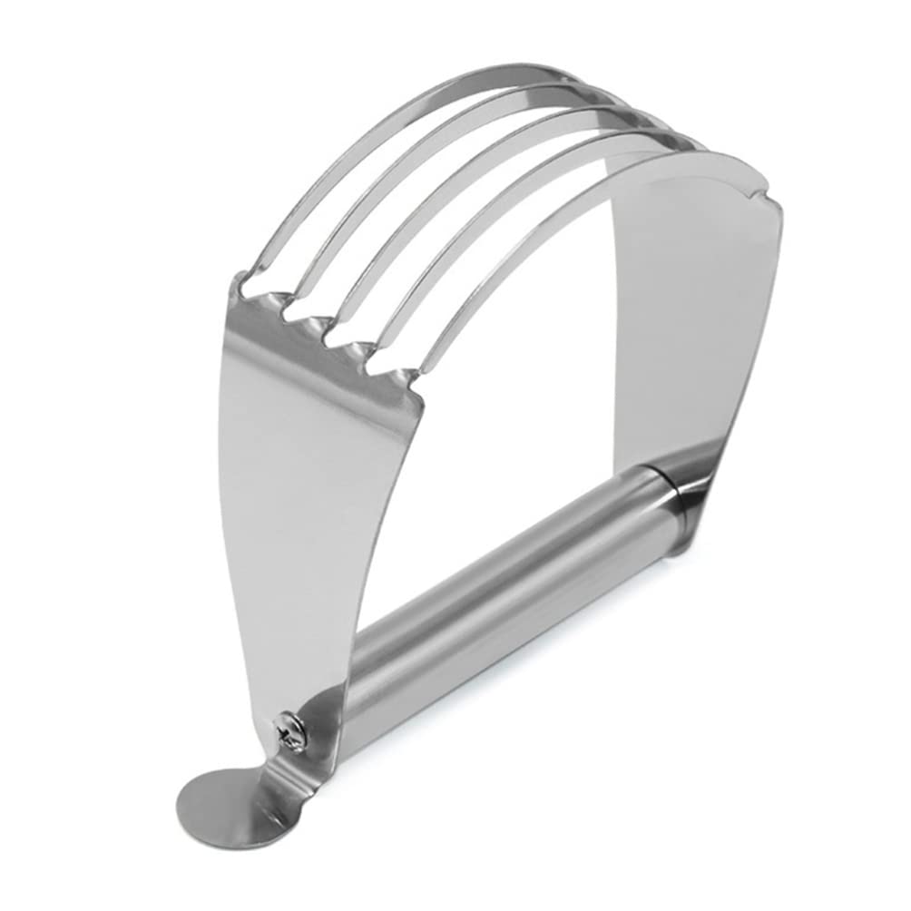 Stainless Steel Pastry Scraper & Dough Cutter - Heavy Duty Baking Tool for Bread, Pie & Cake Mixing - Perfect for Professional Bakers & Home Baking Enthusiasts (Great for Kneading Dough, Cutting Butter, and Mixing Flour)