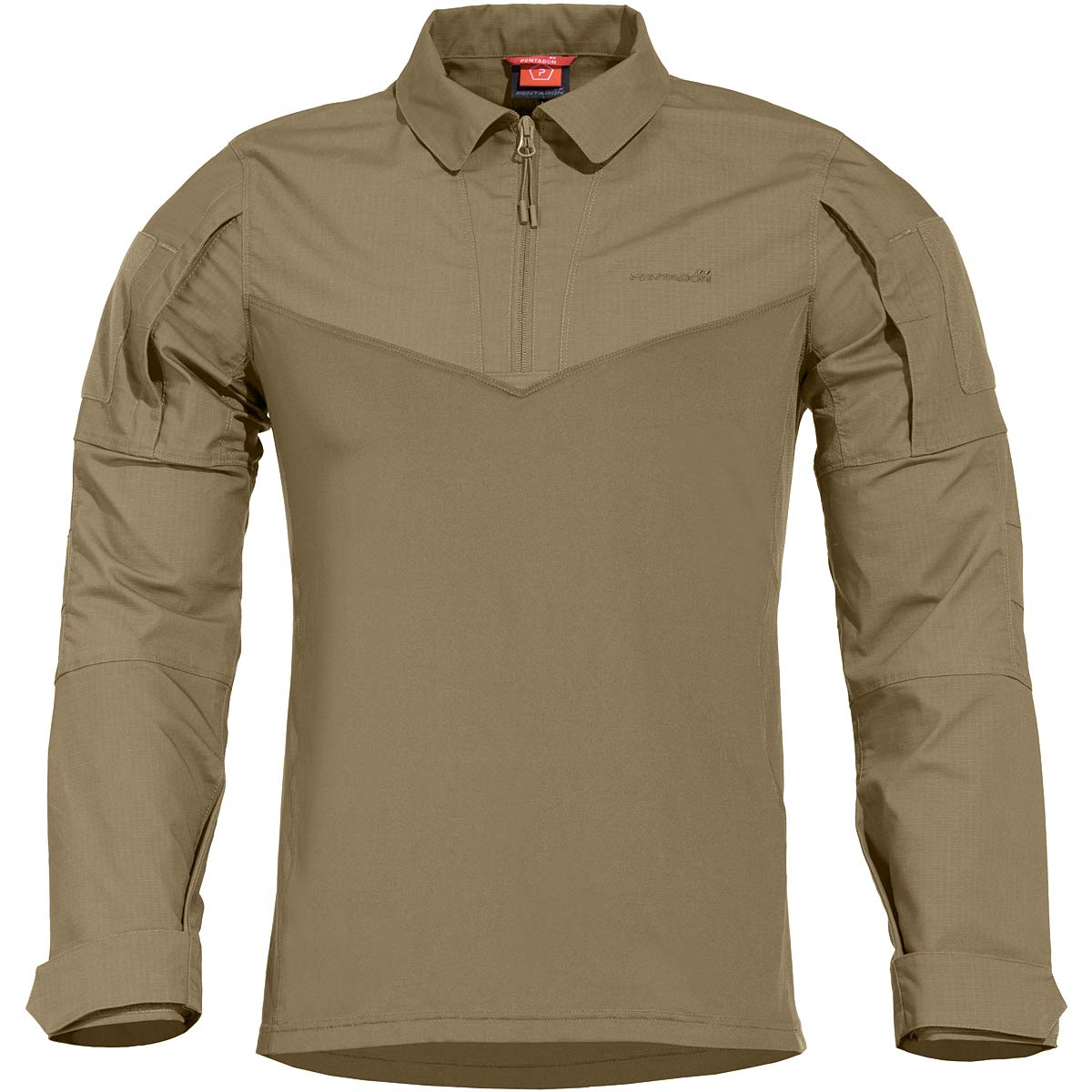 Pentagon Men's Ranger Tac-Fresh Shirt - Coyote Brown Tactical Performance Shirt for Outdoor Hiking, Camping & Military Use