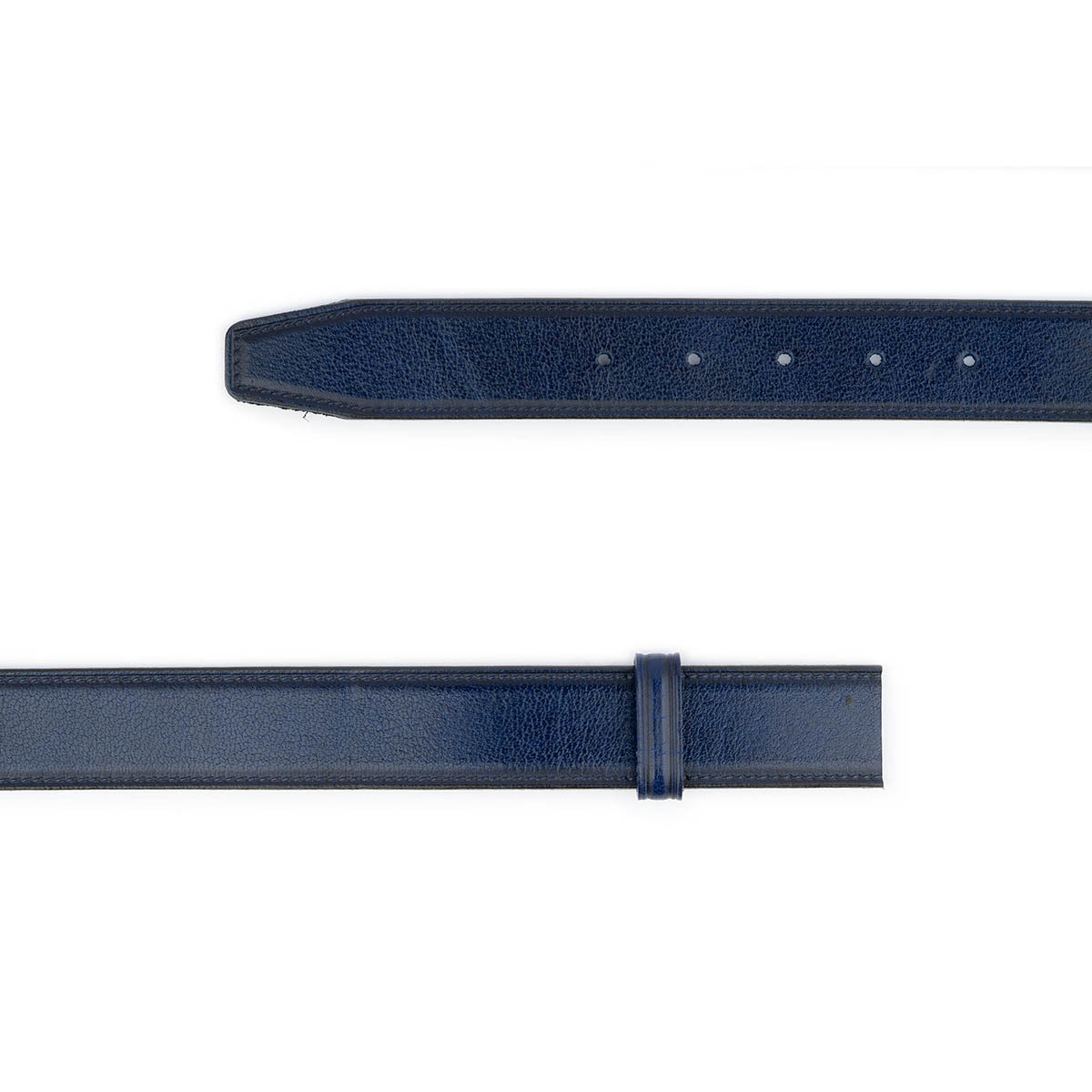 Premium Blue Calf Leather Men's Dress Belt - Replacement Strap for Dunhill Buckles | Formal Office Wear & Business Attire Accessory