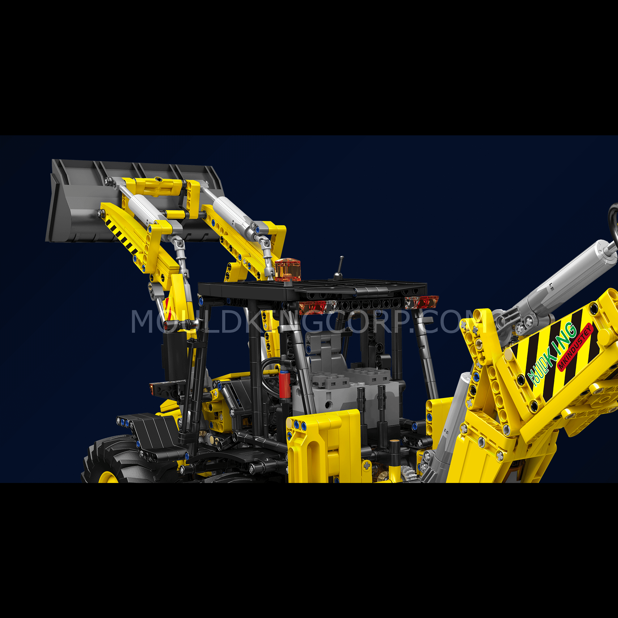Mould King 17036 Backhoe Loader Remote Control Construction Toy Set | 2,239 PCS Building Blocks for Kids & Adults | STEM Learning, DIY Engineering, Gift for Boys & Girls | Play at Home, School, or Outdoor Construction Fun