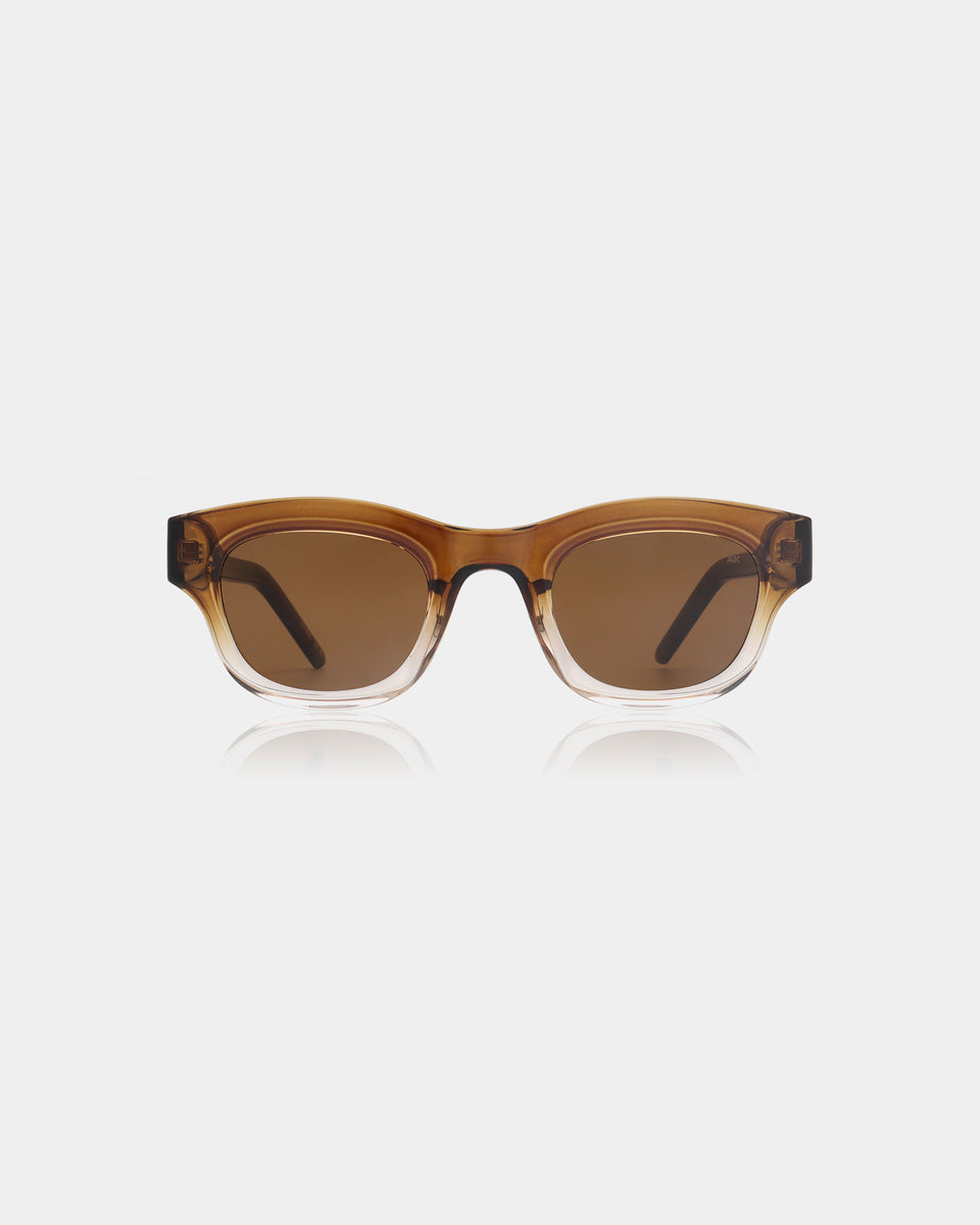 A. Kjaerbede Lane Sunglasses - Smoke & Champagne Gradient Lenses - Stylish UV Protection for Driving, Beach & Outdoor Activities