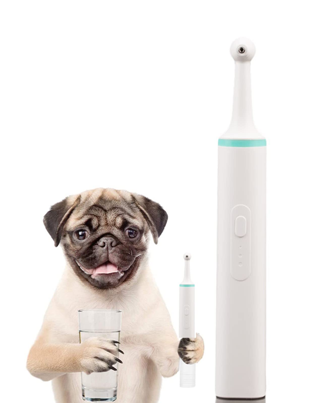 Electric Dog Toothbrush for Plaque Removal - Rechargeable Pet Teeth Cleaner for Oral Hygiene Care | Perfect for Small & Large Dogs at Home or Travel