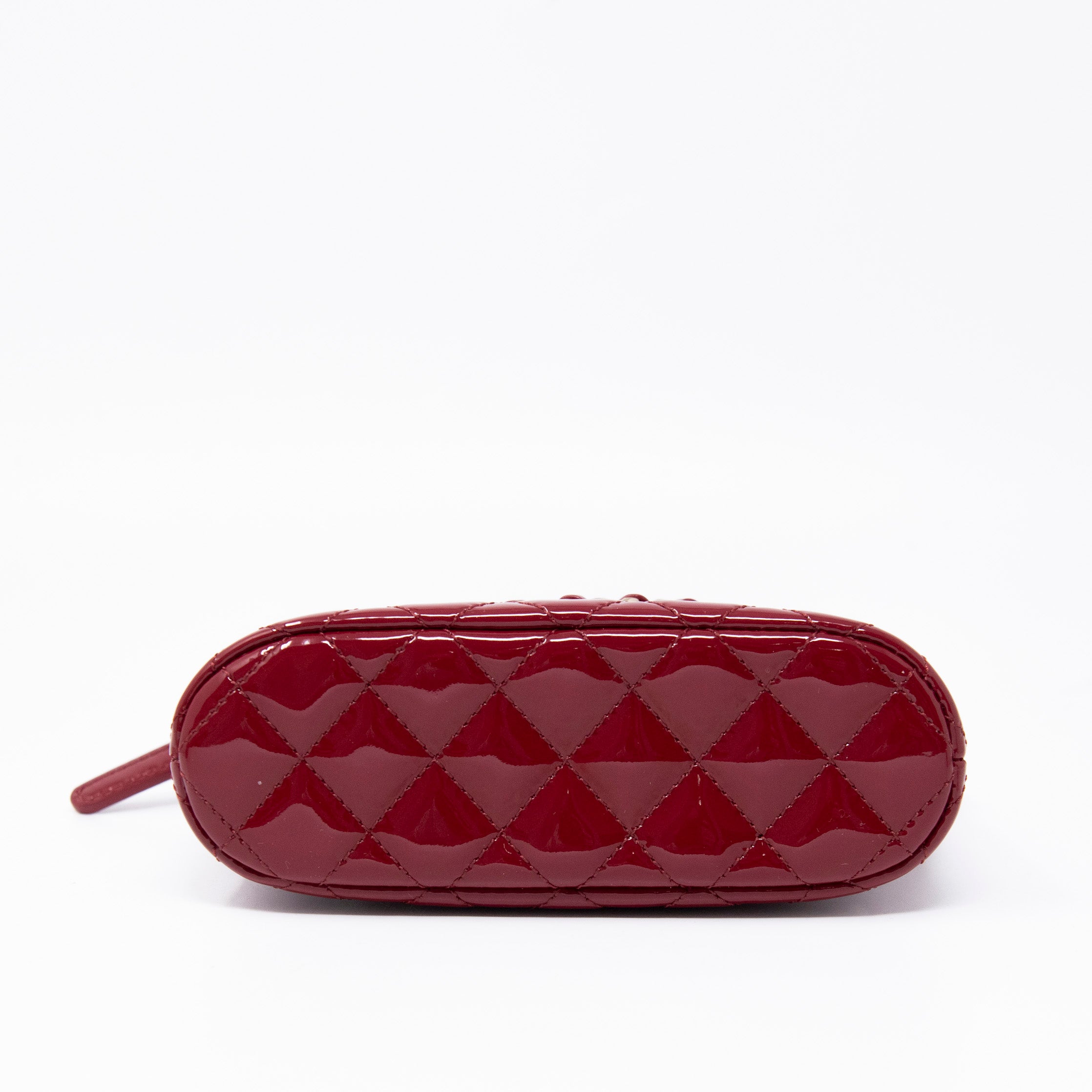 Chanel Burgundy Coco Quilted Leather Crossbody Clutch Bag with Chain - Perfect for Evening Parties, Weddings & Special Occasions