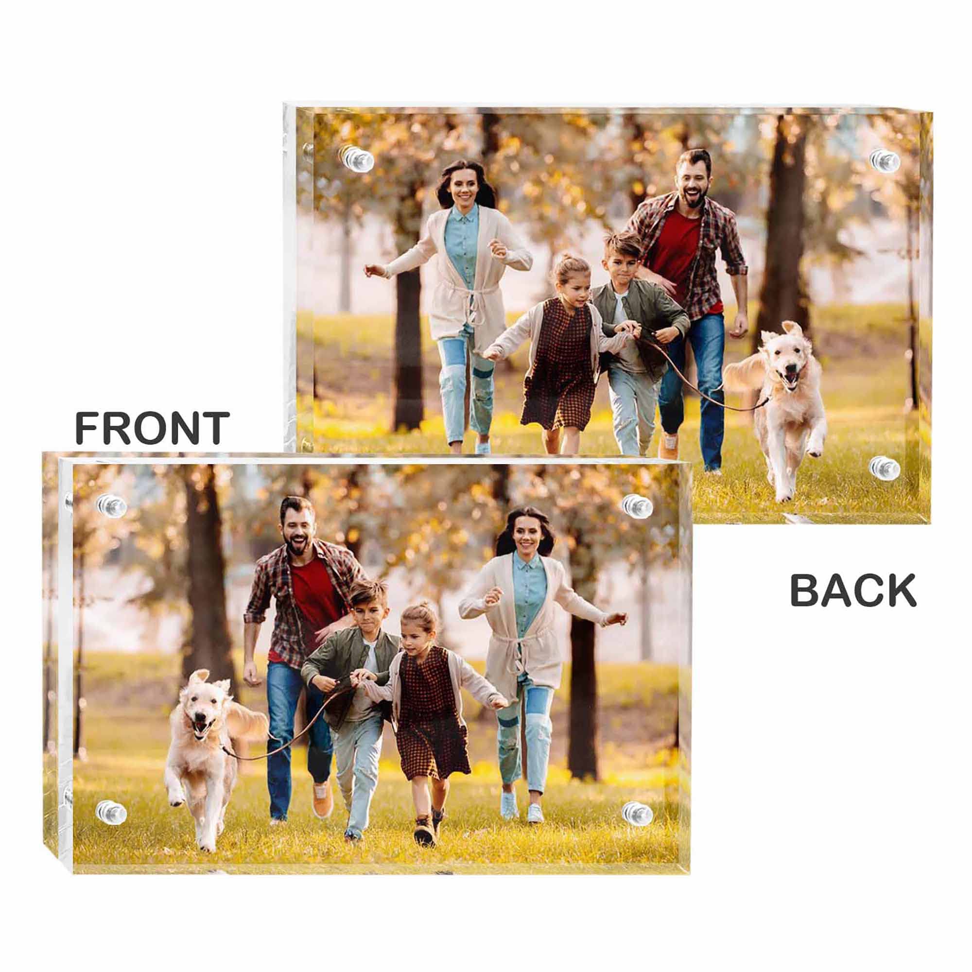 Custom 6x4 Acrylic Photo Frame - Double Sided Magnetic for Home & Gifts