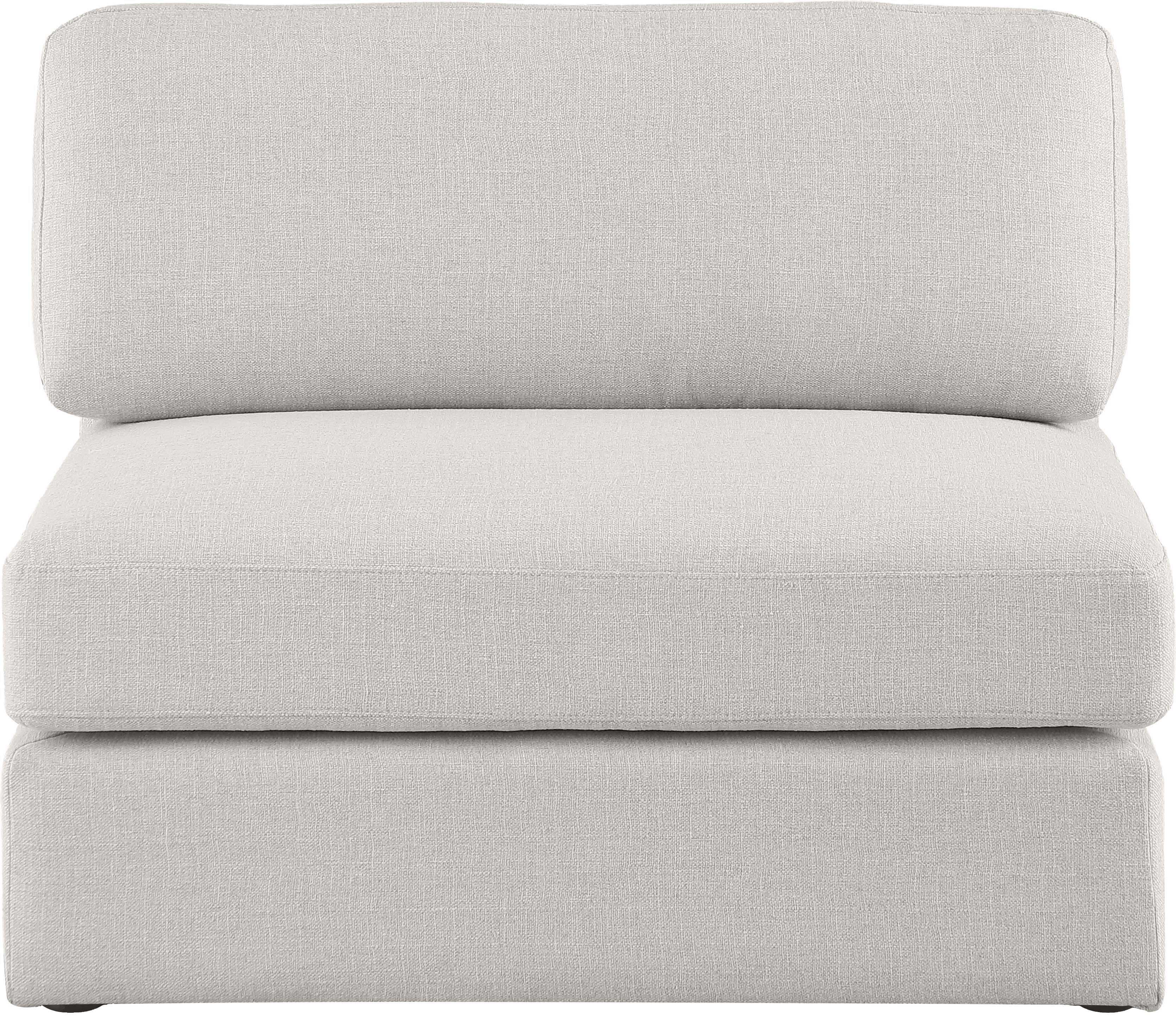 Beckham Durable Linen Textured Fabric Armless Chair - Modern Home Office & Living Room Accent Furniture for Relaxing & Decor