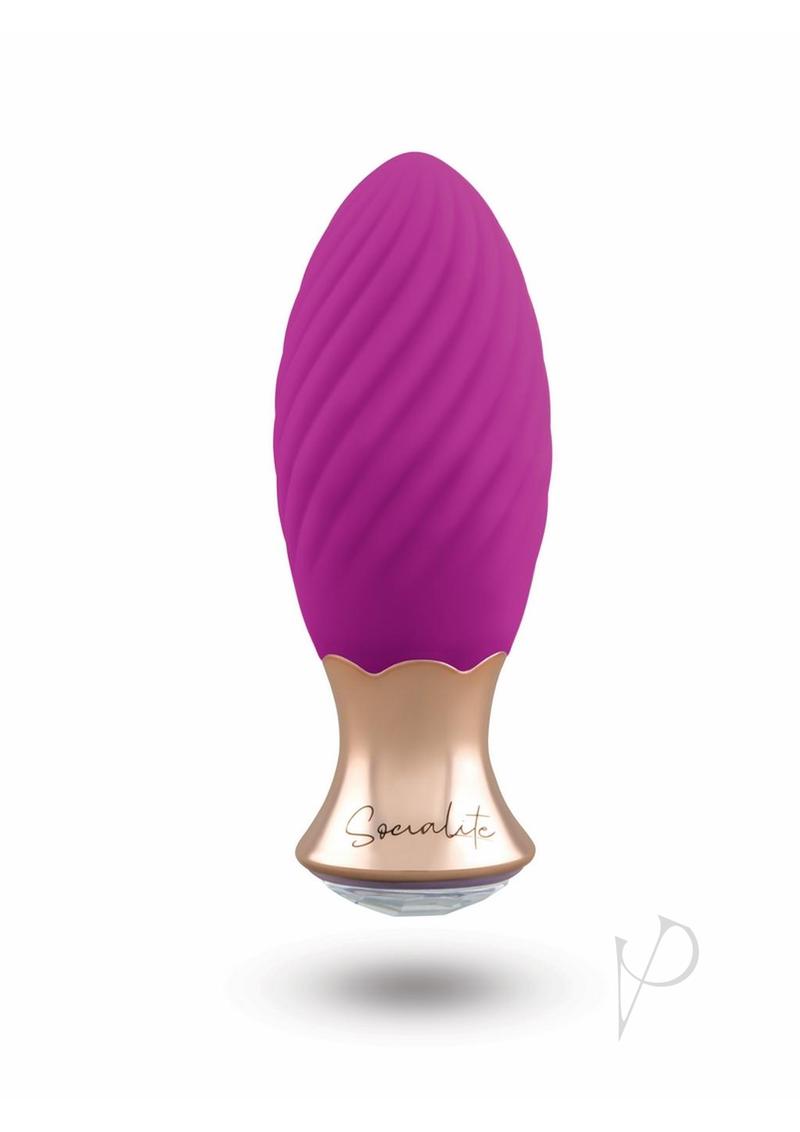 Bodywand Socialite Lola Rechargeable Silicone Vibrator - Purple & Gold | Powerful Personal Massager for Women | Perfect for Solo Play & Couples Intimacy