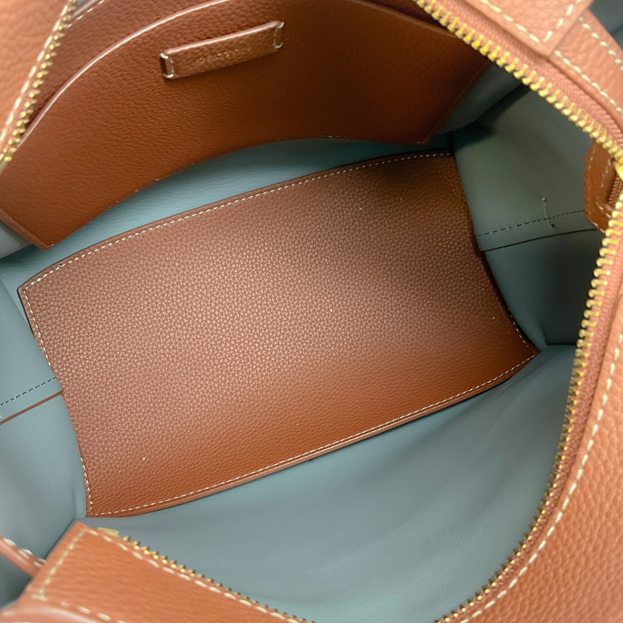 Oroton Tan Leather Margot Bucket Bag for Women - Stylish Handbag for Work, Travel & Everyday Use