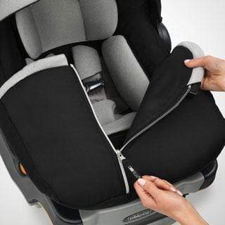 Chicco KeyFit 30 Zip Infant Car Seat - Black | Lightweight & Safe Baby Carrier for Newborns | Perfect for Travel, Shopping & Daily Commutes