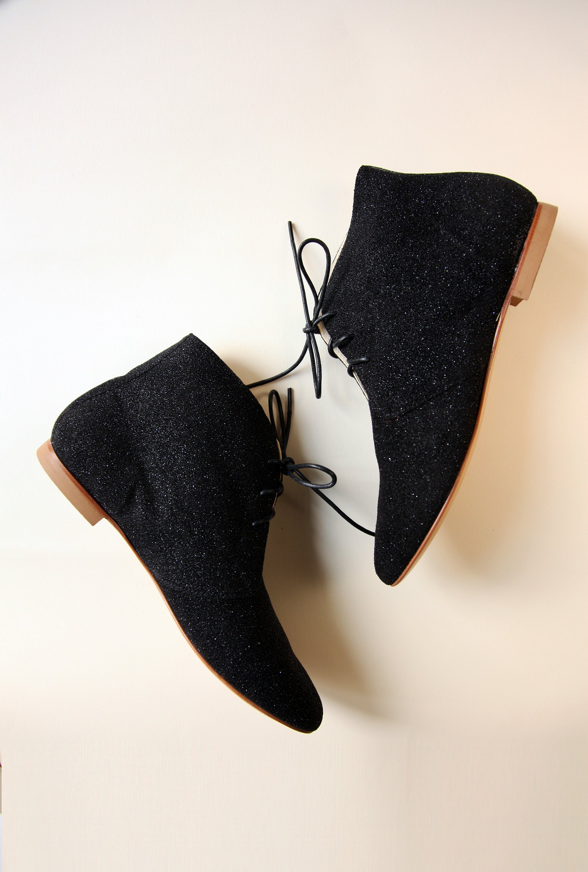 LEA Boots - Black Sparkle Women's Fashion Ankle Boots for Party, Night Out & Special Occasions