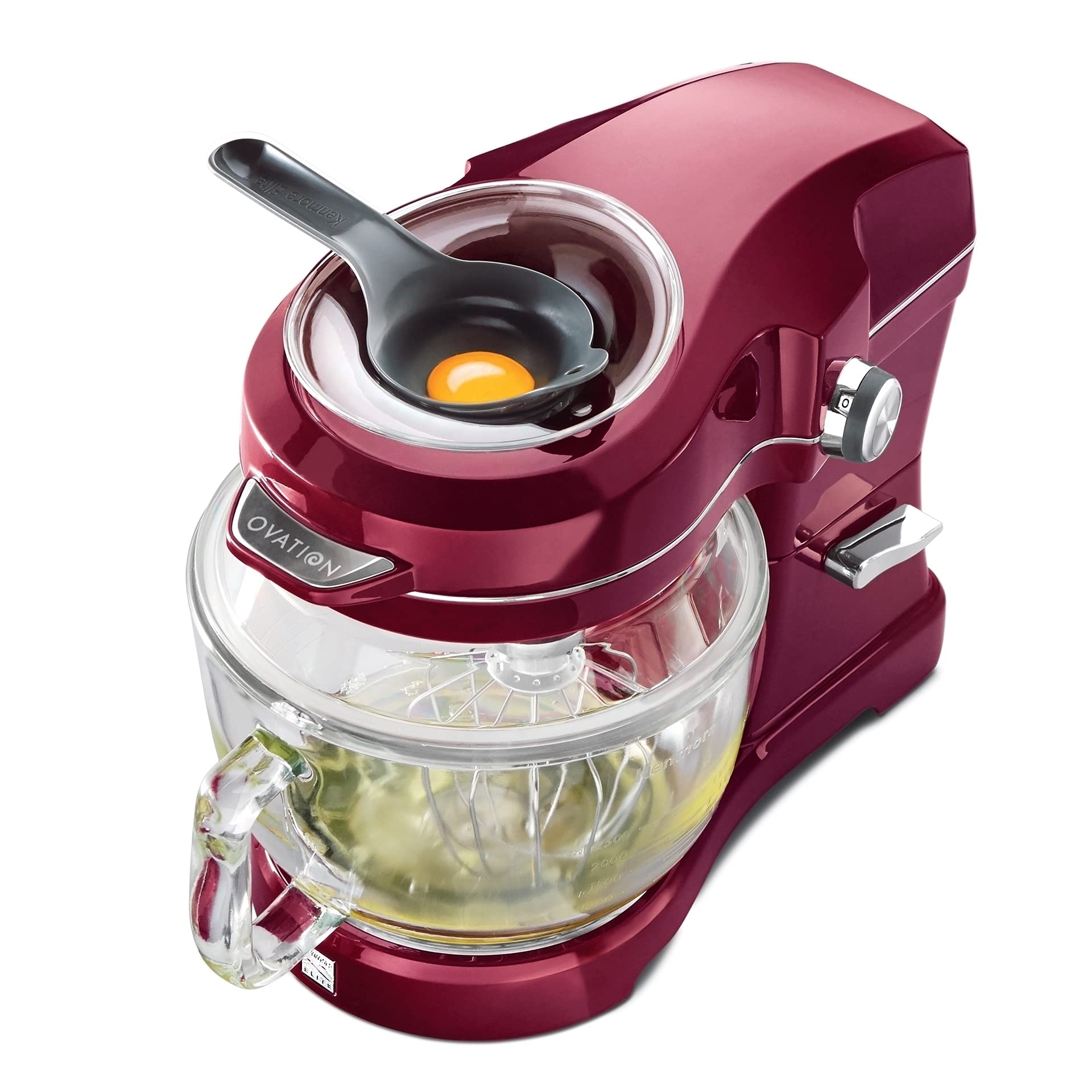 Kenmore 849083 Elite Ovation 49083 5-Quart Stand Mixer with Pour-In Top, Tilt-Head Design - Burgundy Red | Perfect for Baking Cakes, Cookies, Bread & More in Your Home Kitchen