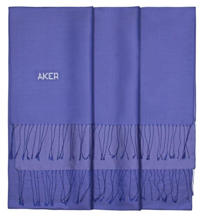 Aker Bi-Color Ladies Silk Shawl Wrap - Governor Bay - Elegant Women's Fashion Scarf for Parties, Weddings & Evening Events