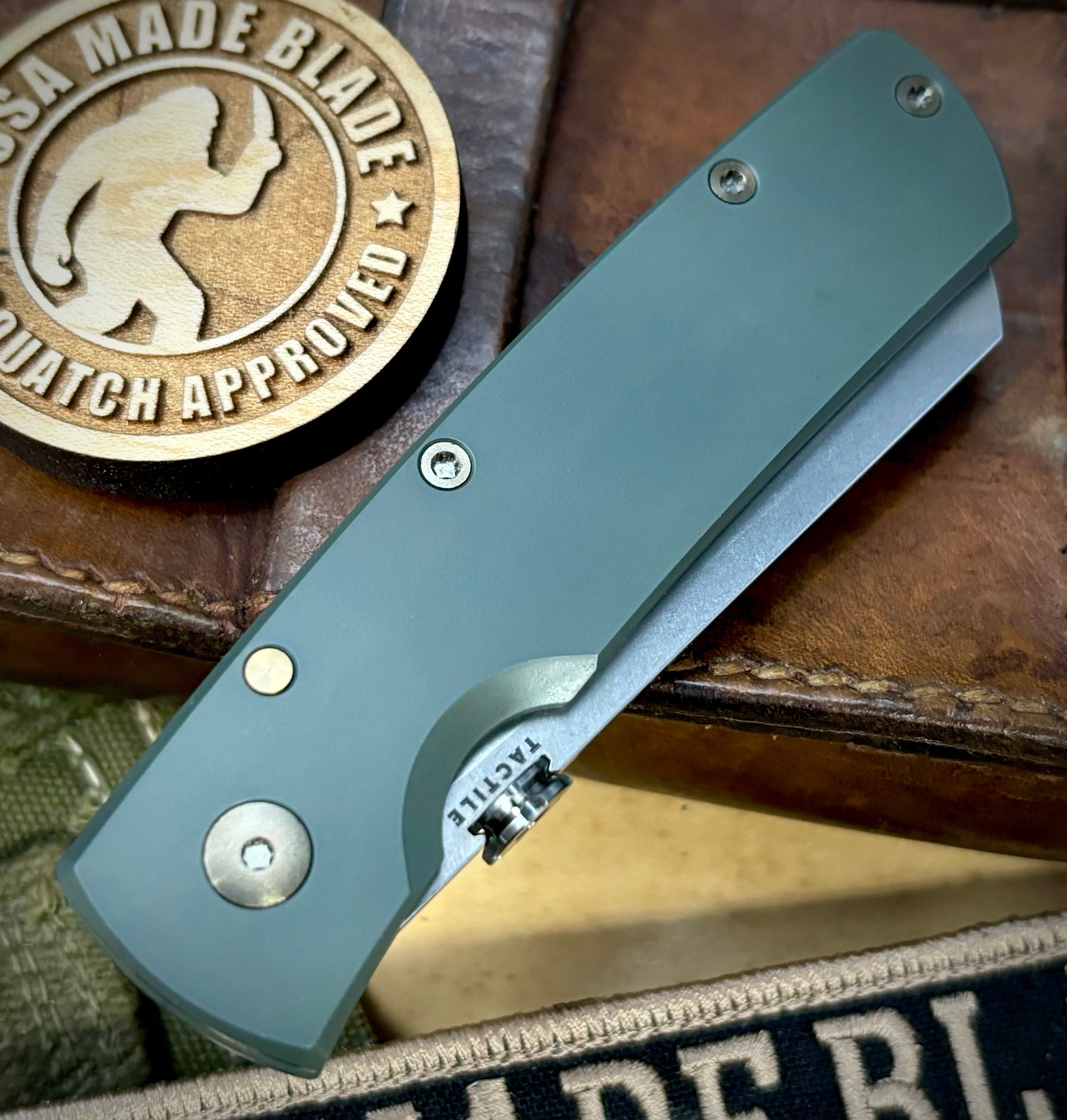 Tactile Knife Co. Shipwreck Green Mariner 2 Titanium Liner Lock Folding Knife - MagnaCut Blade & Bronze Hardware - EDC, Outdoor, Camping, Survival Gear