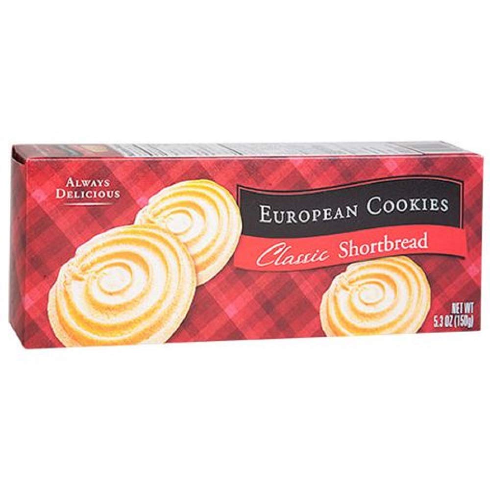 Premium European Classic Shortbread Cookies - 2 Pack (5.3 oz Each) | Authentic Butter Biscuits for Tea Time, Gifts & Holiday Desserts